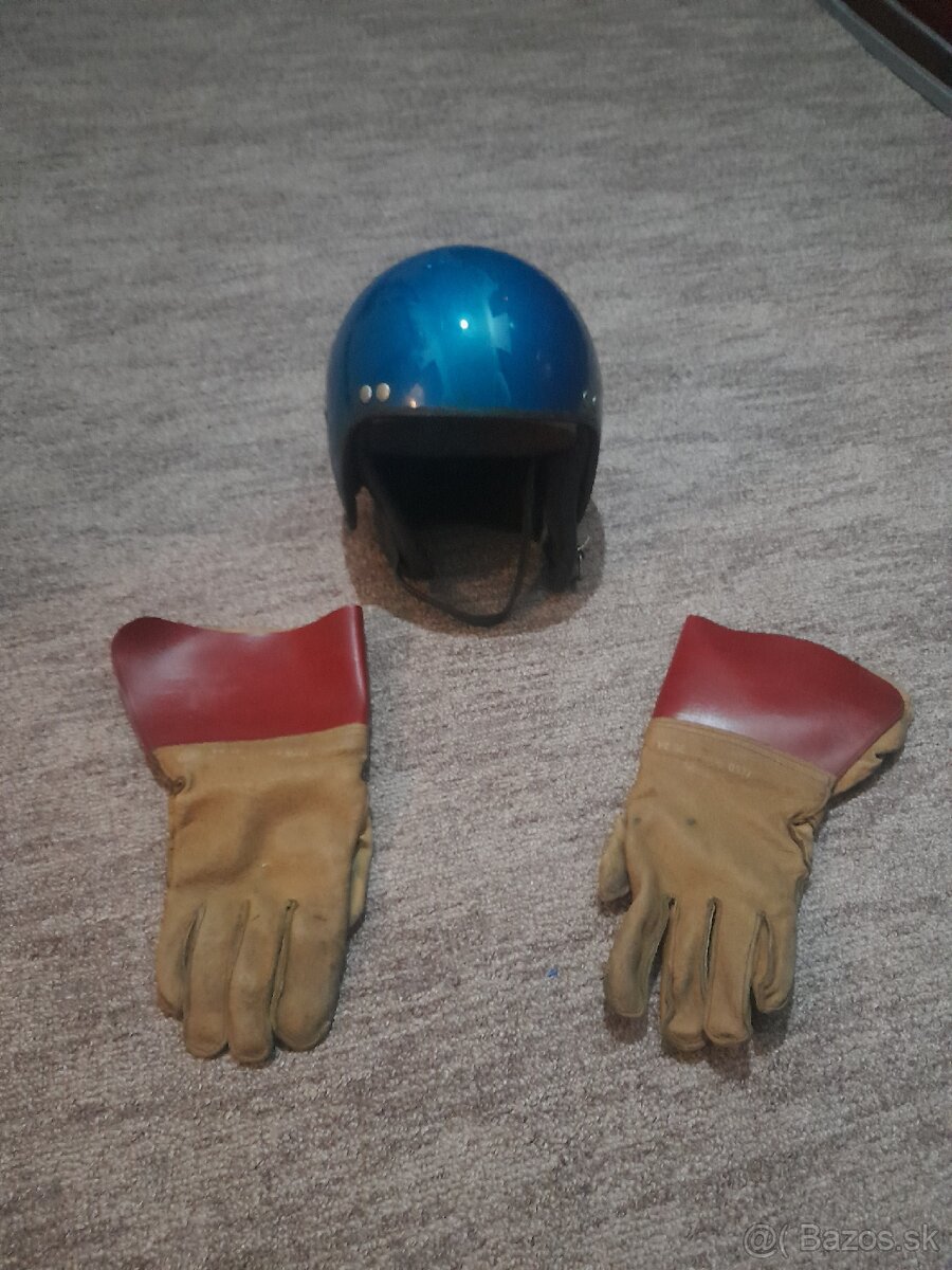 Predam retro PRILBU a rukavice - 7