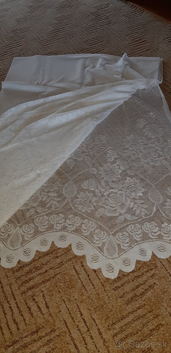 Záclony – biele, vzorované, mix - 7