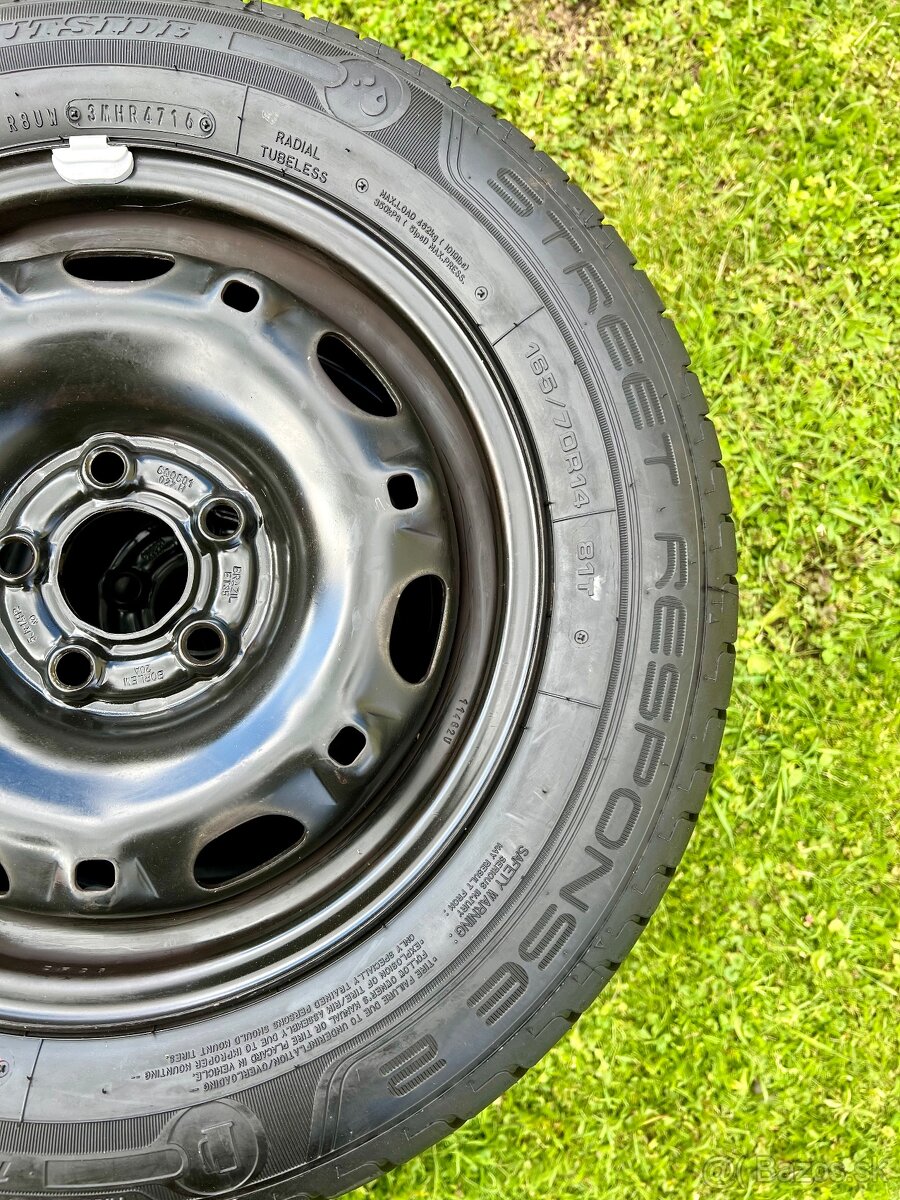 sada 5 x 100 r14 + pneu 165/70 r14 - 7