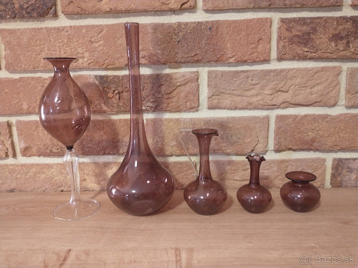 váza, košík, fúkané sklo, misa, hutné sklo - 7