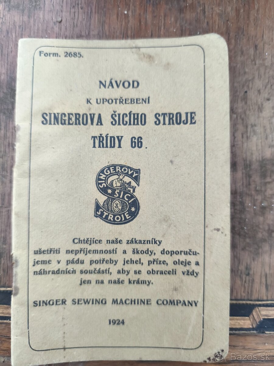 Stroj šijací Singer 1924 - 7