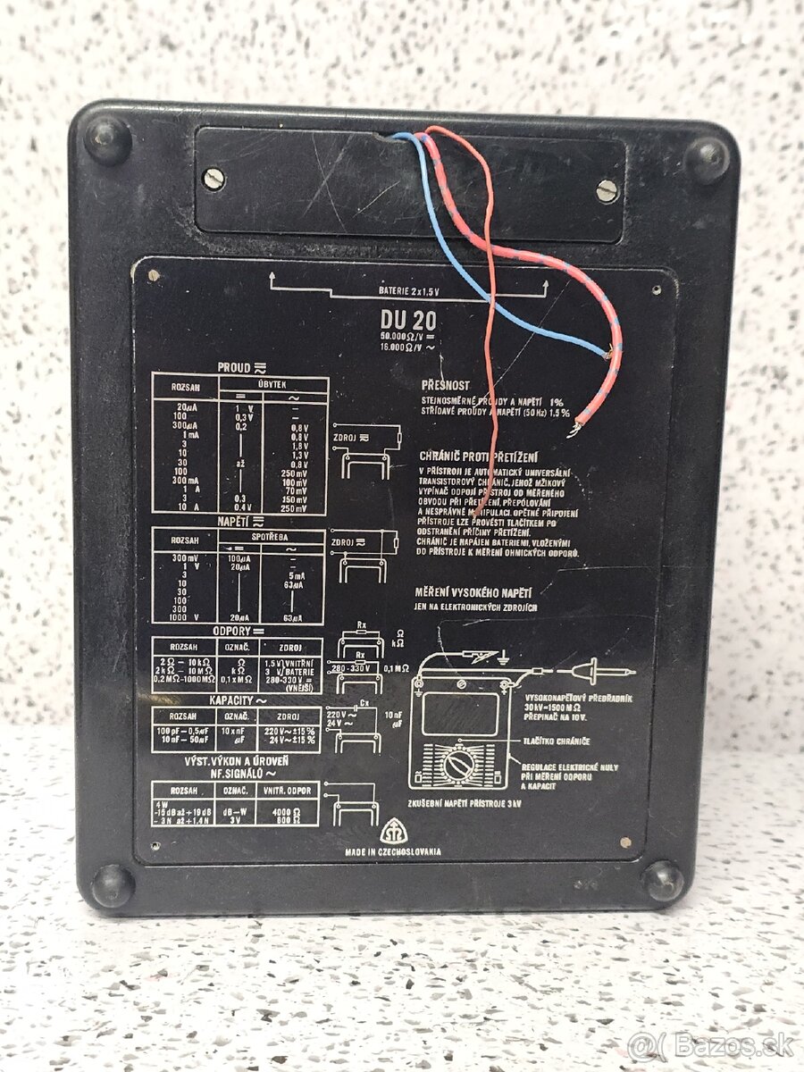 DU20 / METRA BLANSKO / Volt-Amper-Meter / Czechoslovakia - 7