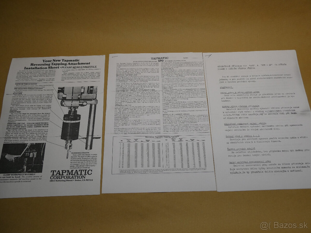 Predám závitoreznú hlavu Tapmatic - 7