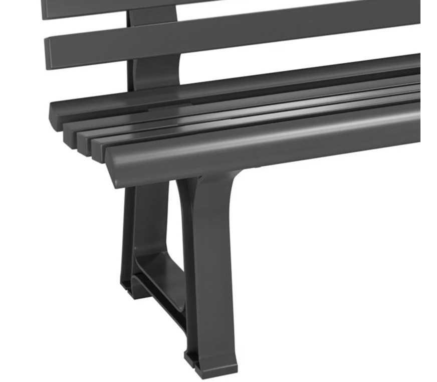 Záhradná plastová lavica orchidea antracit - 7