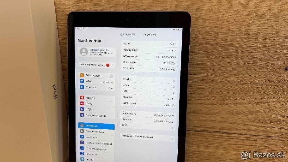 Apple iPad 6 generacia 32GB WiFi Space Gray - 7