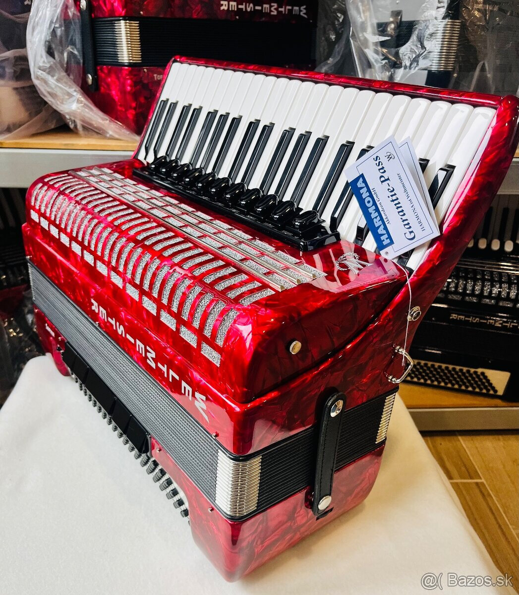 Predám NOVÝ akordeón WELTMEISTERS SAPHIR 120 BASOVÝ - 11/5 - 7