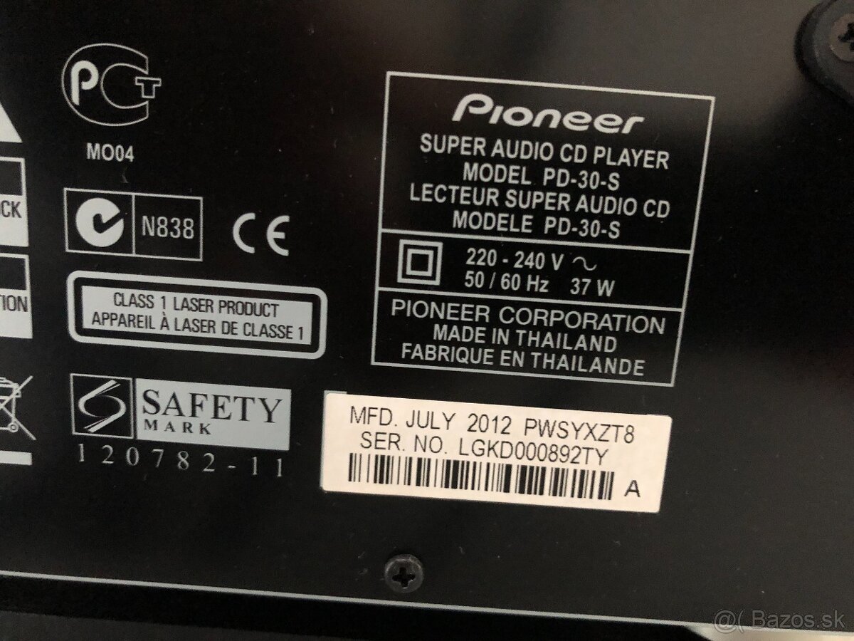Predám SACD prehrávač Pioneer PD-30S, podpora iPod, iPhone, - 7