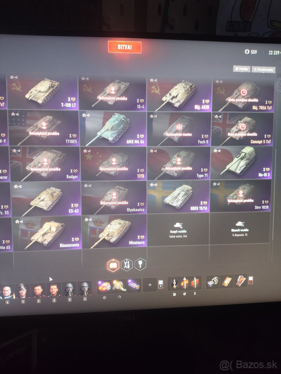 Predám účet World of Tanks - 7