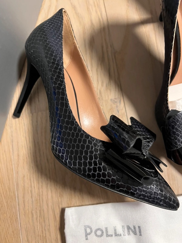 Čierne kožené lodičky Pollini, velkost 36 - 7