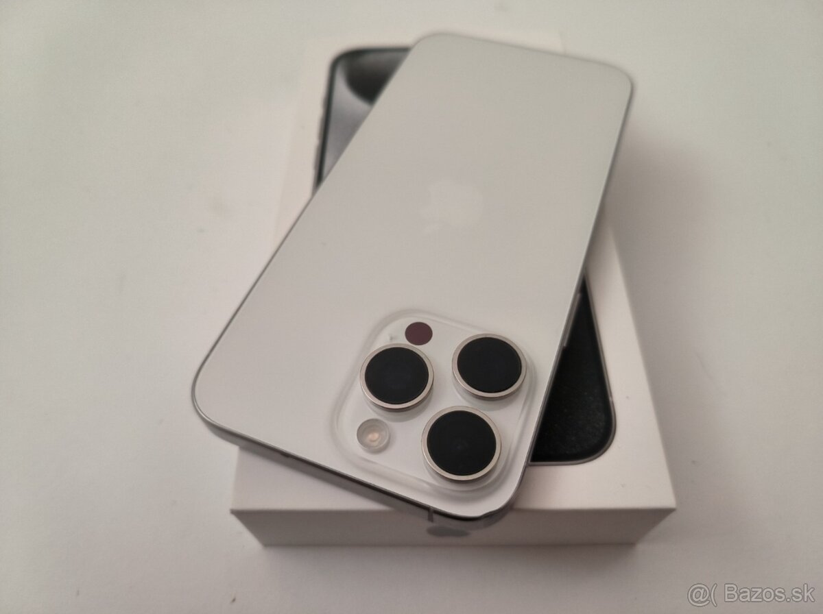 apple iphone 15 PRO MAX 256gb White Titanium 100% Batéria - 7