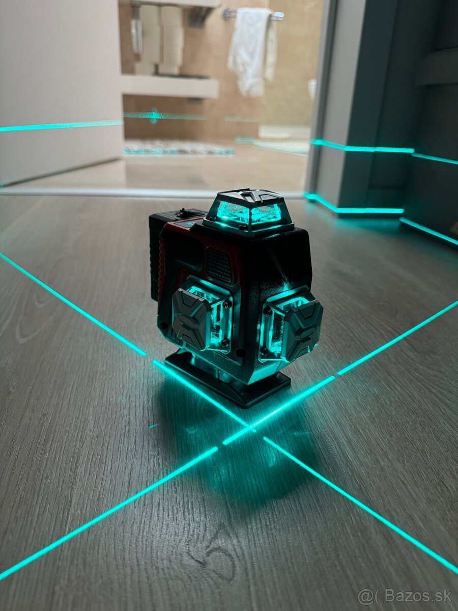 Akcia‼️Laserová vodováha, 16 riadkov, 4D, zelený lúč - 7