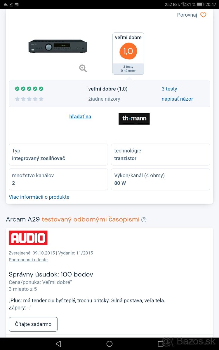 Predám Arcam fMJ 29 - 7