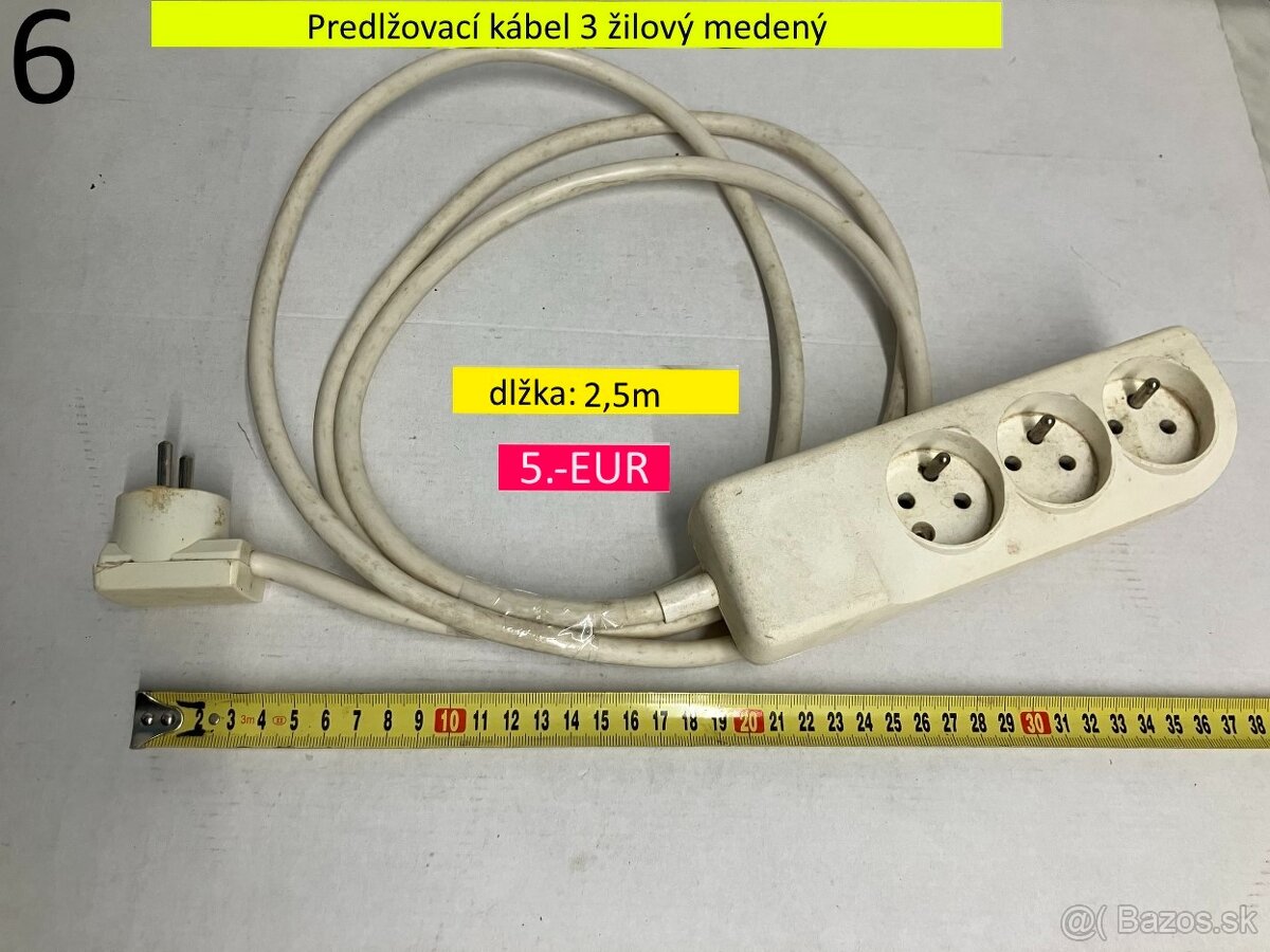 Predlžovací kábel 3 žilový na 220V - 7