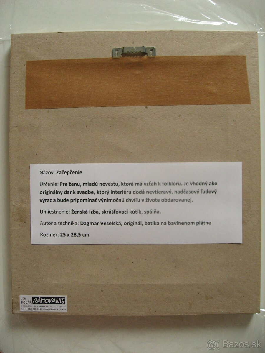 "Začepčenie" - batika na plátne - 7