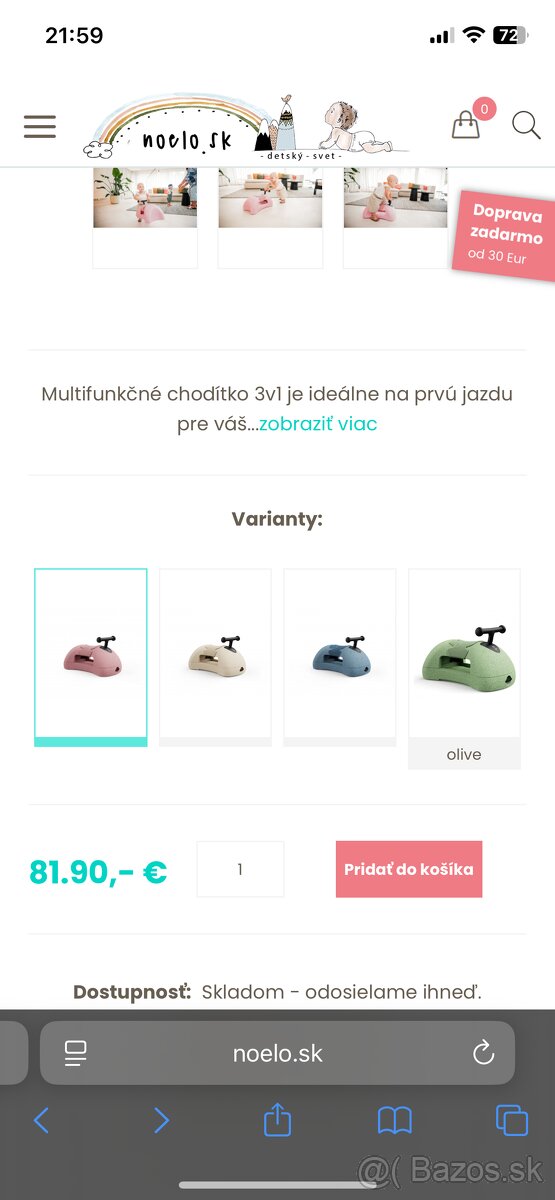 Scoot&Ride Chodítko My First - Rose - 7