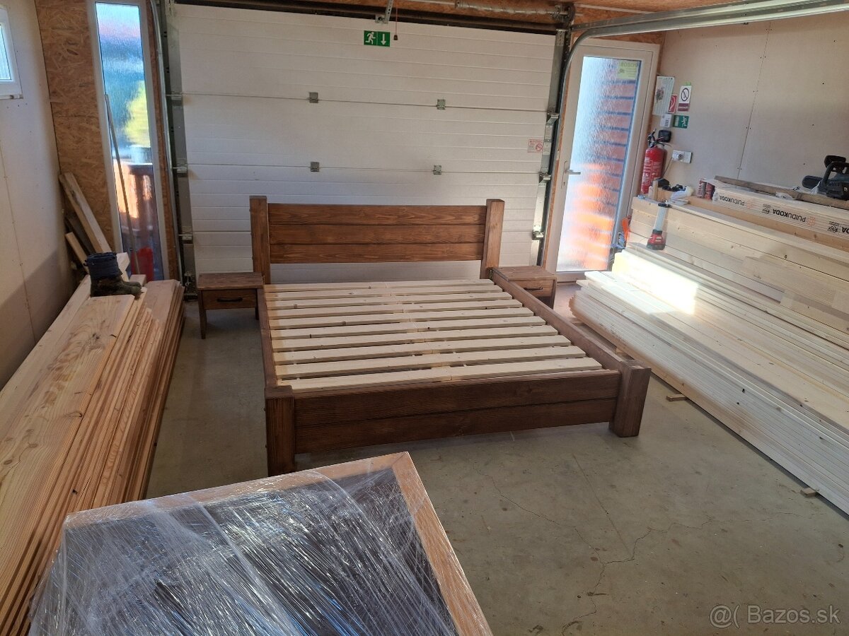 Manželská posteľ- masív - 7