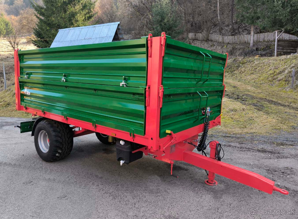 Traktorový príves s TP, vlečka, náves 8t - 7