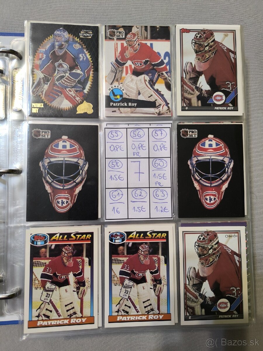 Hokejové kartičky - Patrick Roy 1 - 7