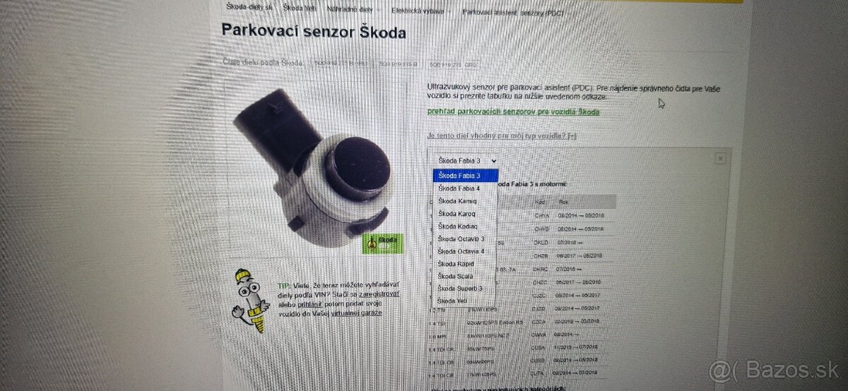 Park.senzory Originál Skoda,VW - 7