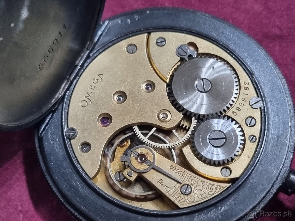 Vreckové hodinky,Omega,brunírované. - 7