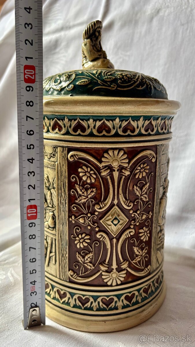 Starožitná keramická nádoba na tabak - 7