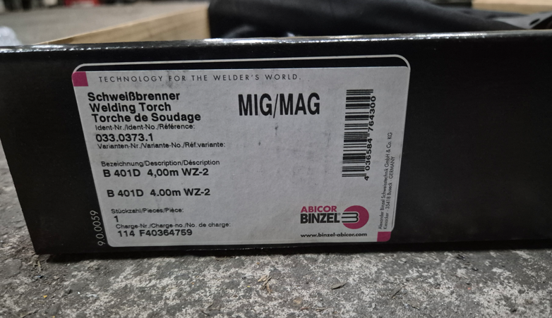 Profi zvárací horák Abicor Binzel MB 401 D (3m) - NOVÝ - 7
