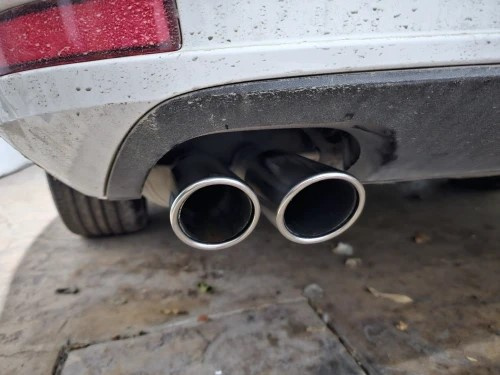 NEREZOVÉ a ČIERNE koncovky na výfuk - dvojitá koncovka - 7