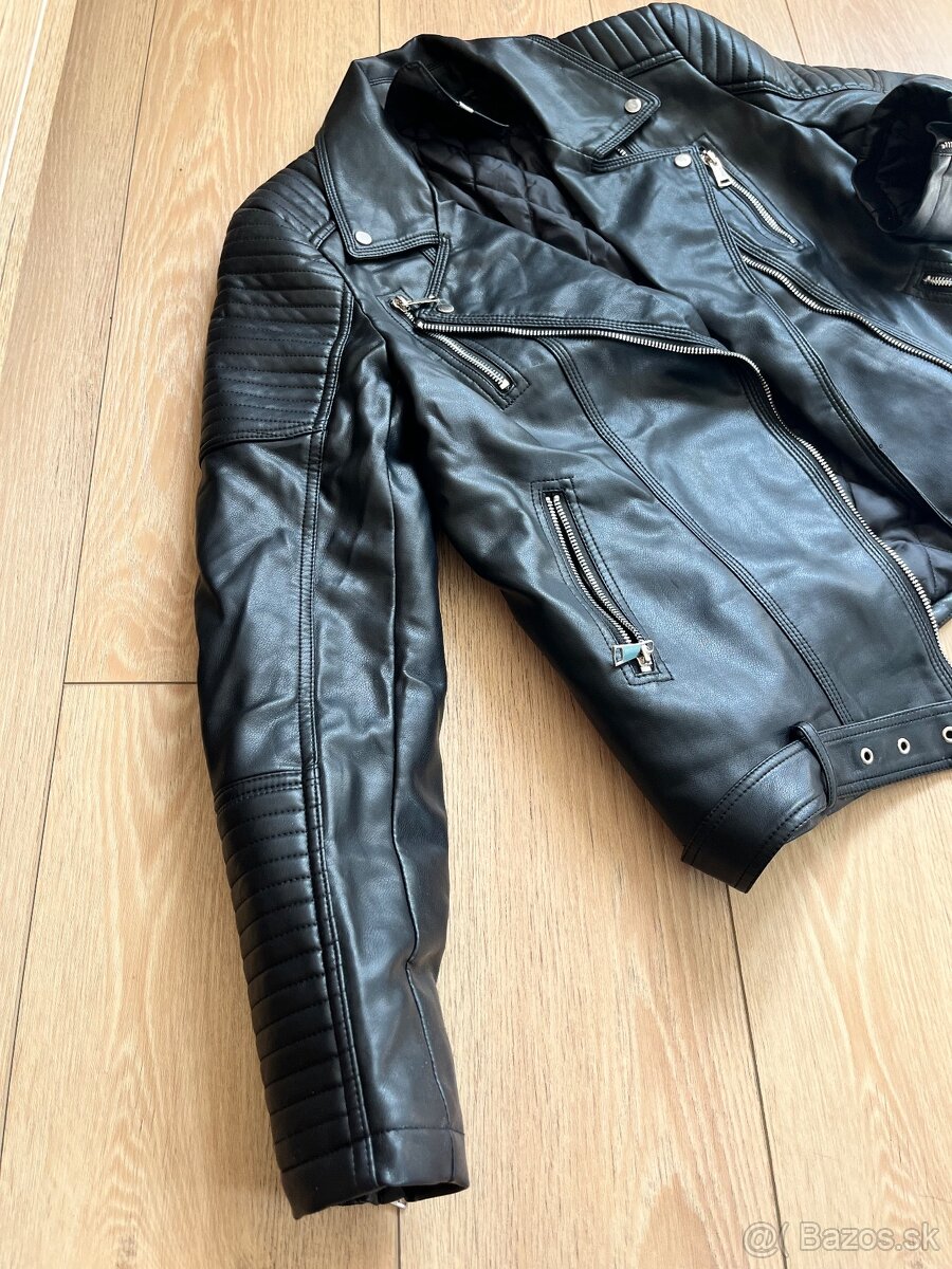 Kožená bundách ekokoza M - 7