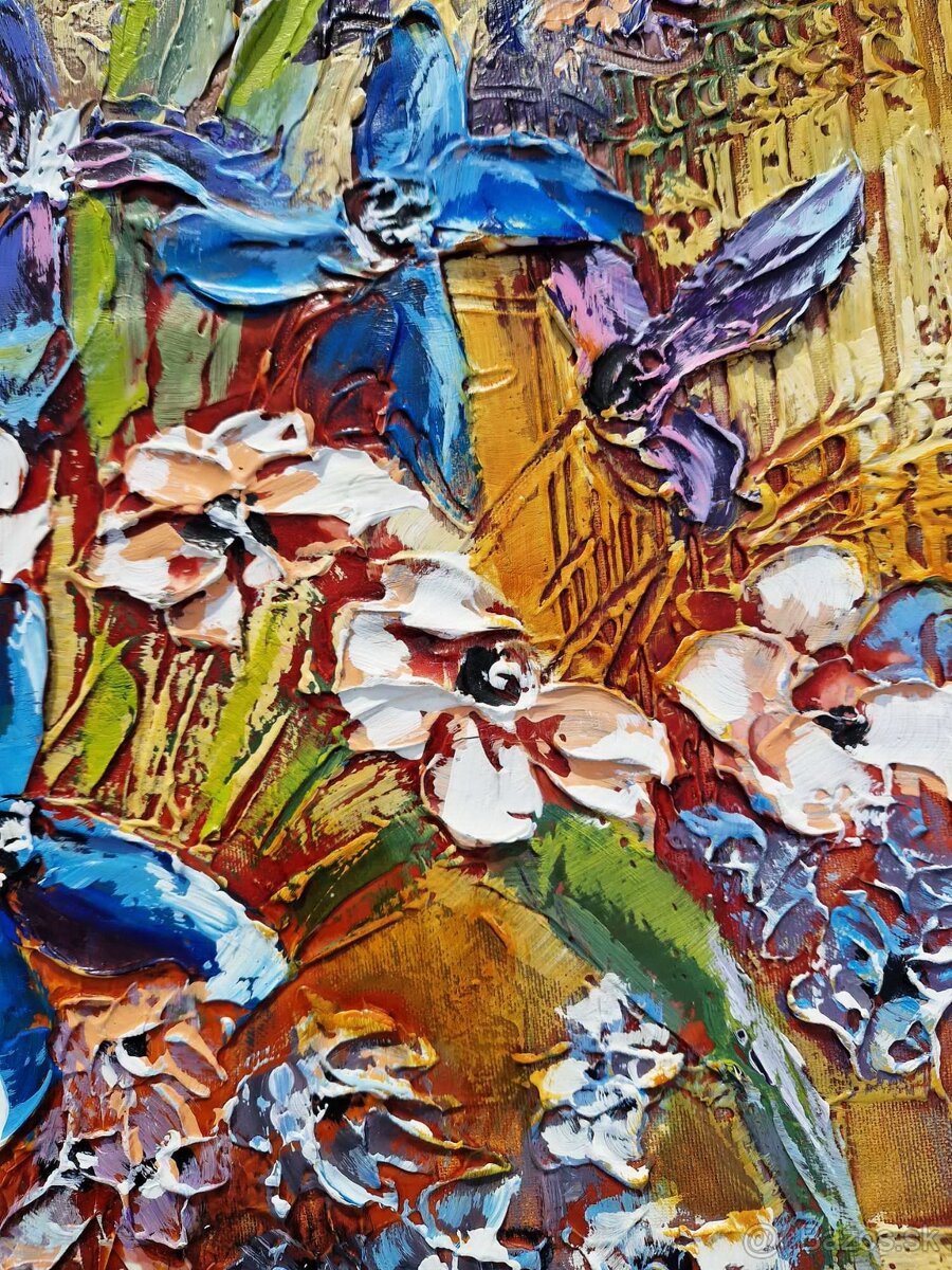 SHAUL KOSMAN - originálna olejomaľba, moderný expresionizmus - 7