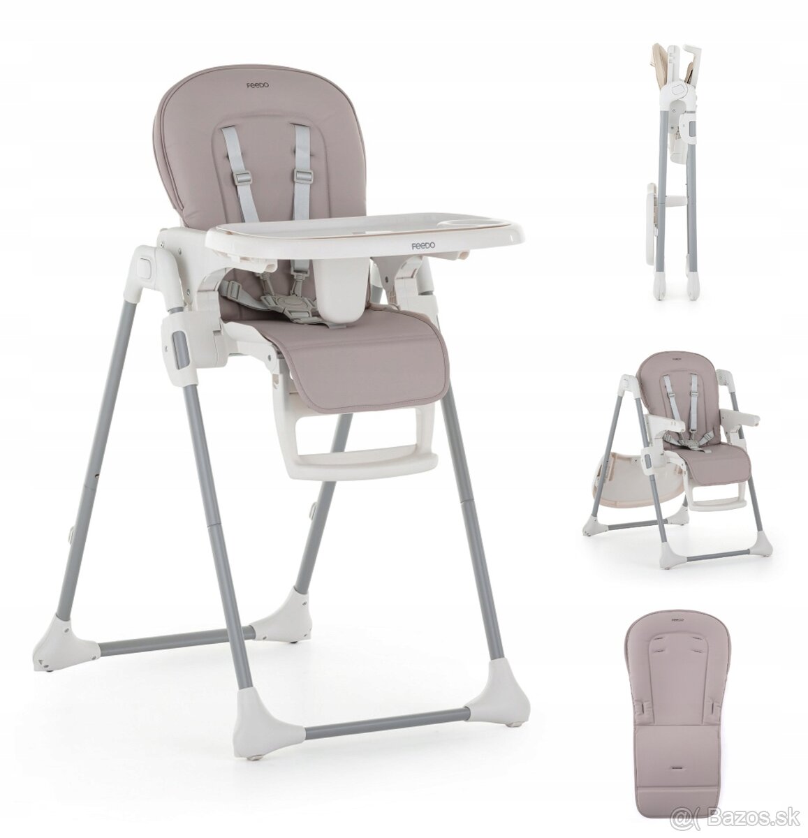 FEEDO Stolička jedálenská Cappuccino Beige - 7