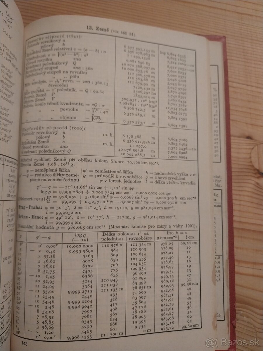 Tabuľky Logaritmické, Matematické, Fyzikálne, Astronomické - 7