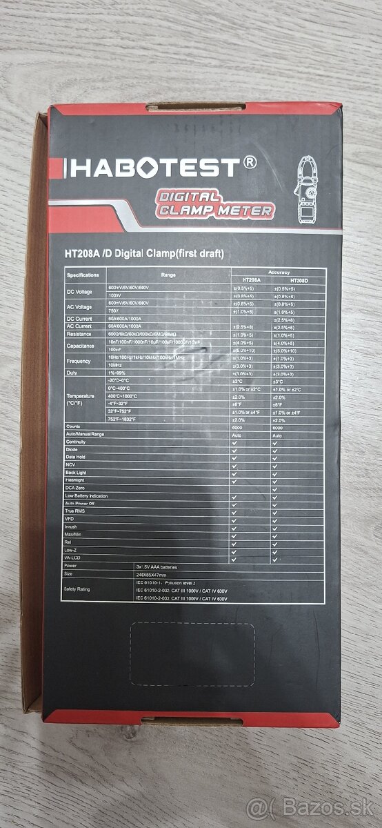 Predám kliešťový multimeter Habotest 208A - 7