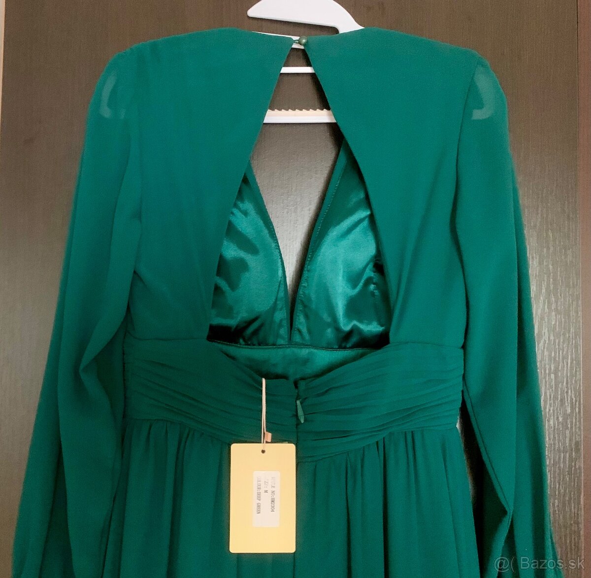 Tmavozelené spoločenské šaty - 7