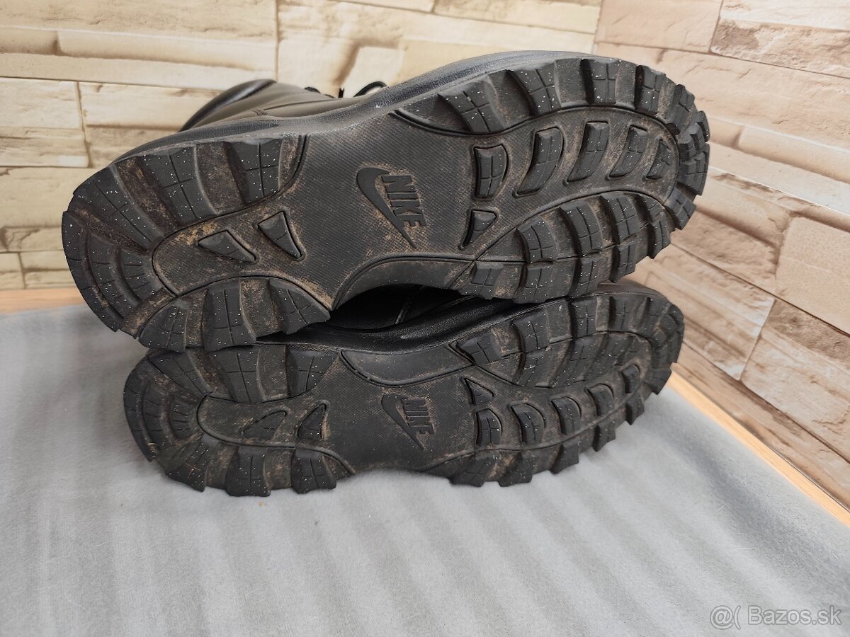 Nike 46 - pánske kožené čierne topánky - 7