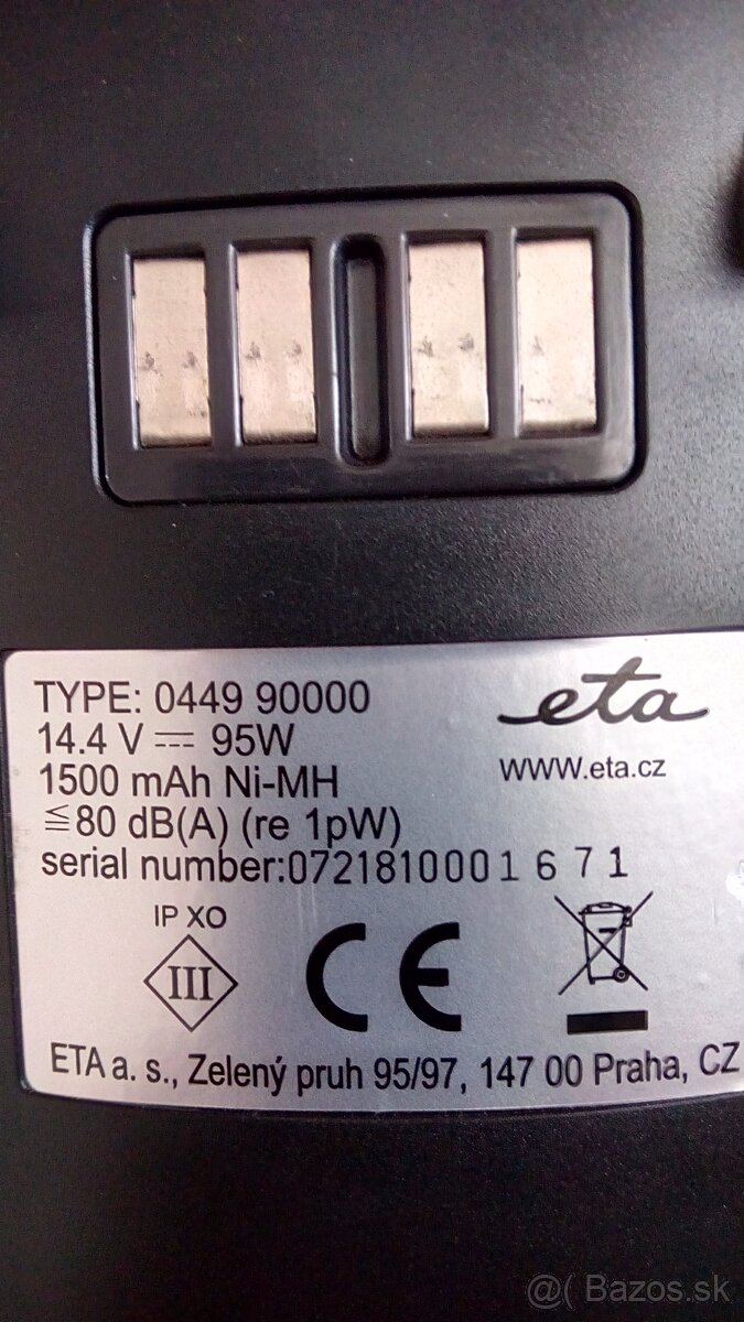 Predám tyčový vysávač ETA Moneto - 7