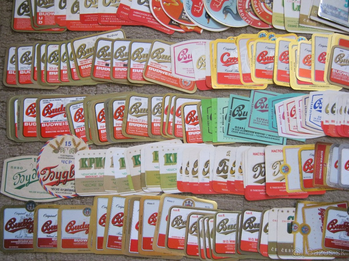 sbírka pivní etikety Budvar České Budějovice 1052ks etiket - 7