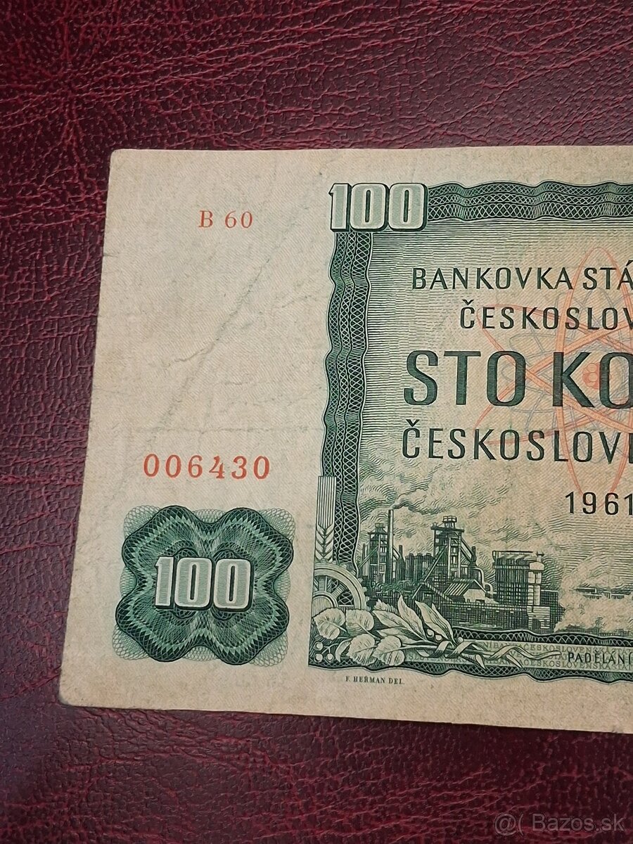 100 Korun Československých 1961 - 7