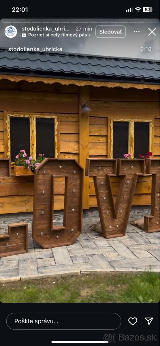 Písmena LOVE na svadby, udalosti - prenájom - 7