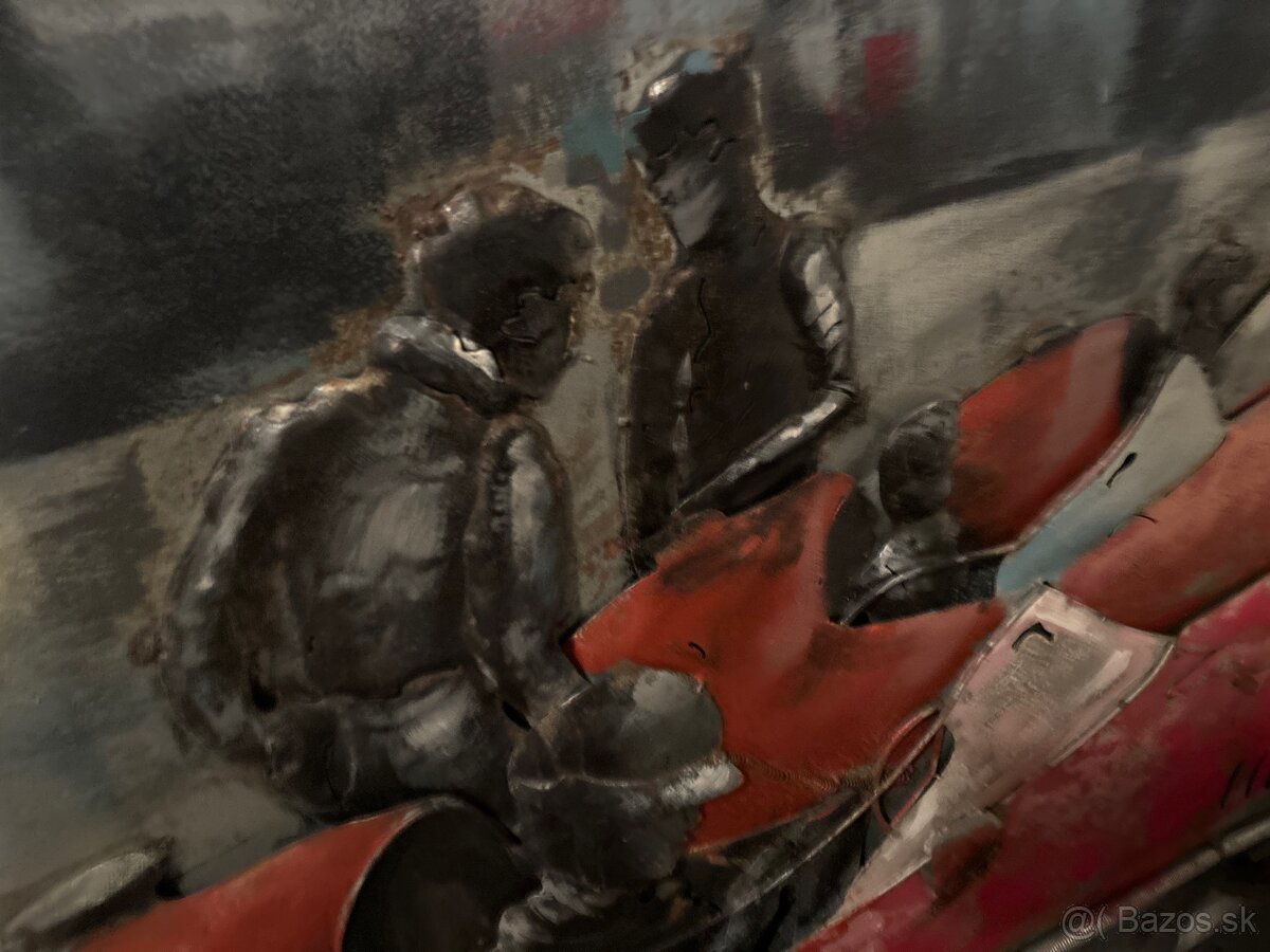 3D kovový obraz Monaco Ferrari 120x80cm - 7