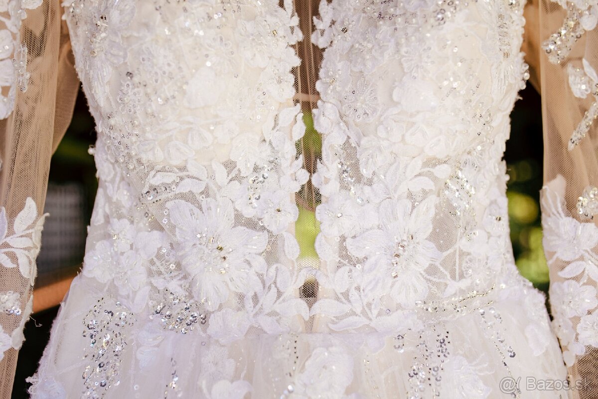 Svadobné šaty farba Ivory - 7