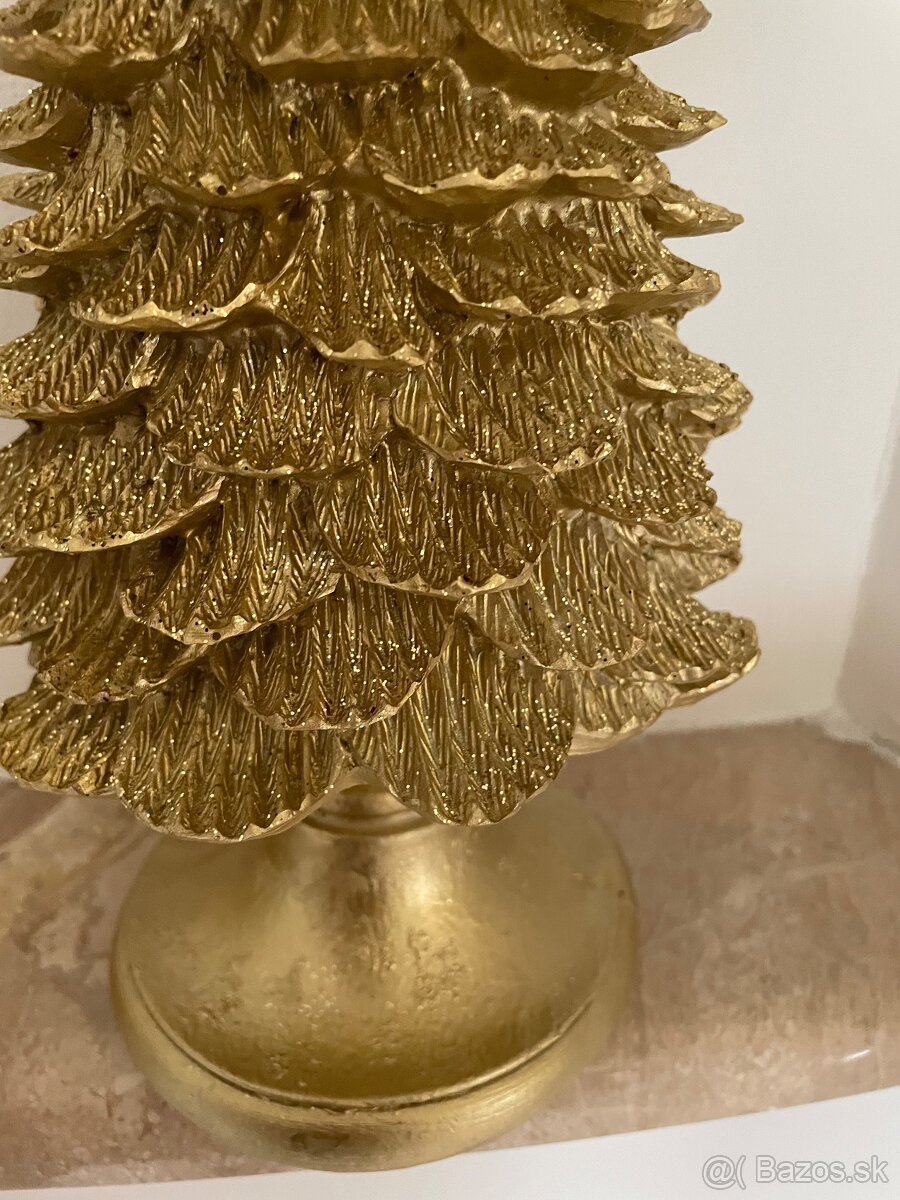 vianoce -xxl luxusný zlaty stromcek 42cm - 7