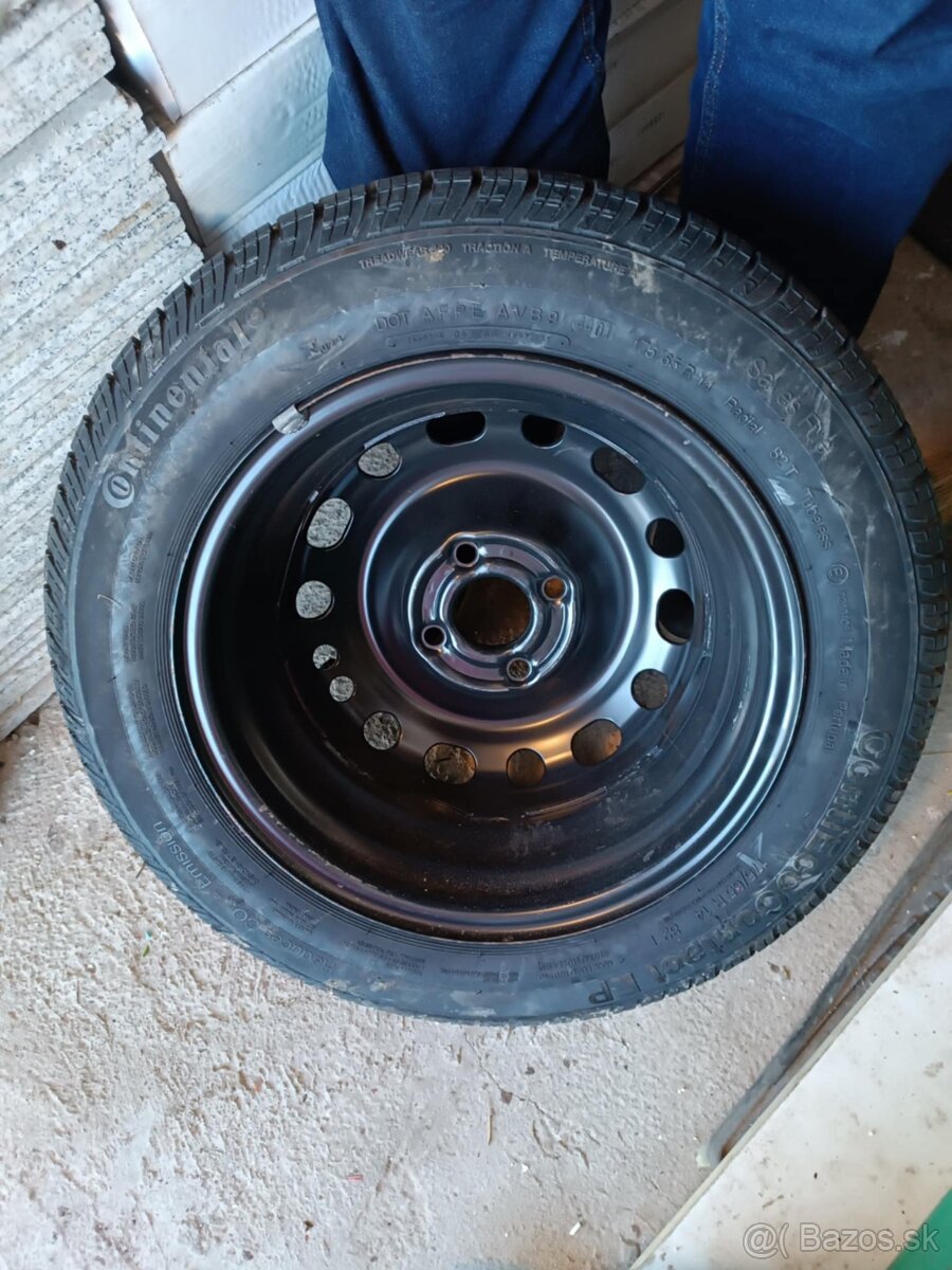 Plechový disk 5 1/2JX 14H2 ET49 vrátane pneumatiky - 7