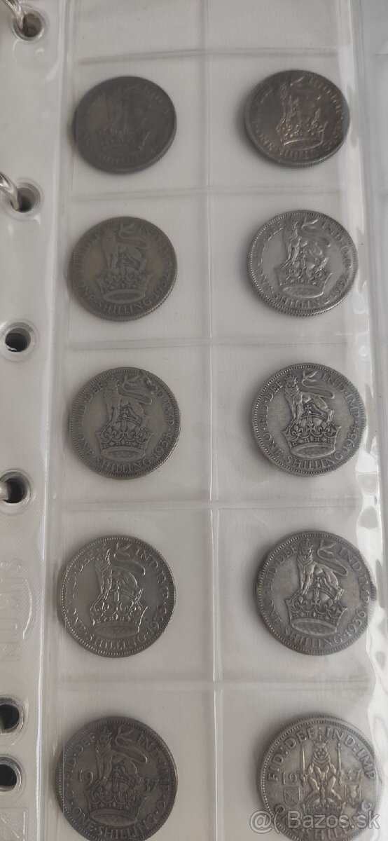 Predám strieborné mince Juraj Vl - GEORGIVS VI - 7