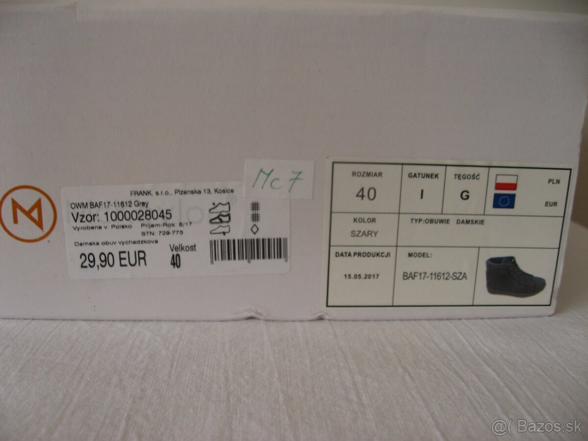 REZERVOVANÉ - Zateplené členkové tenisky - veľ. 38/39 - 7