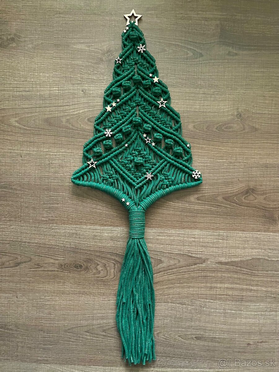 macrame vianočný stromček gold - 7