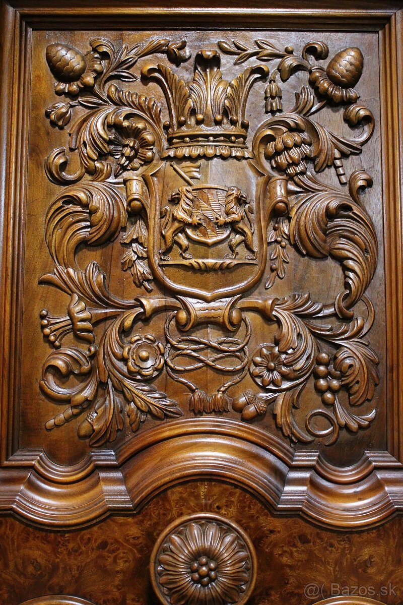 Starožitná neorenesanční knihovna na lvích tlapách - 7