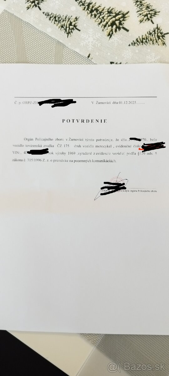 CZ175/477 +papier o vyradení s evidencie - 7