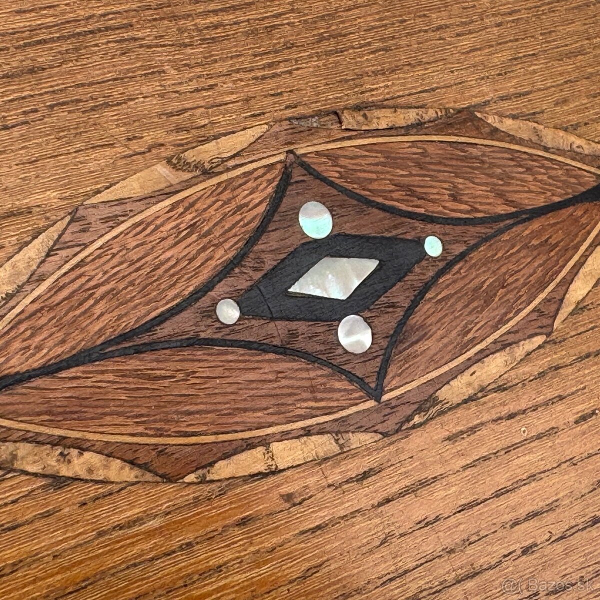 Starožitná velká krasná šperkovnice truhla - 7