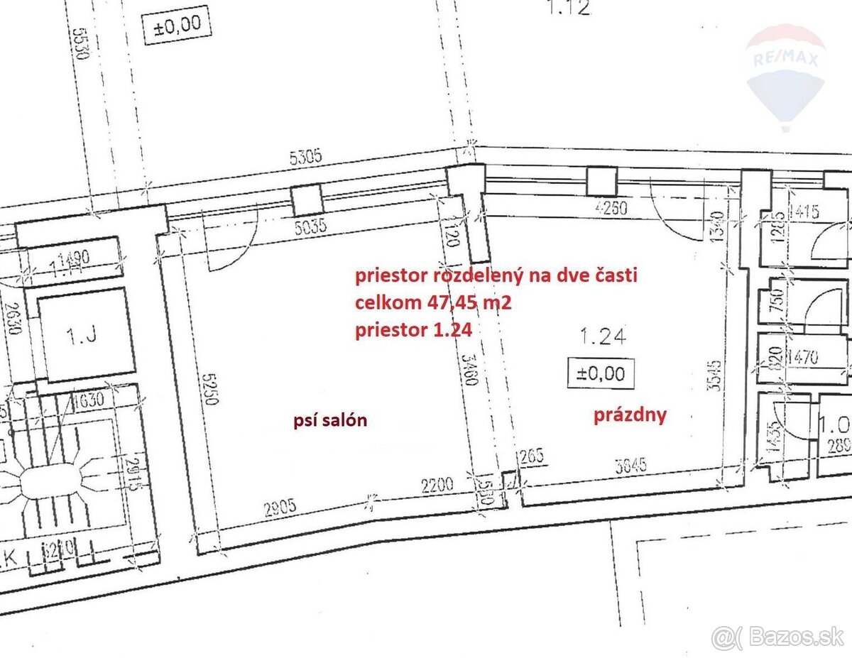 PRENÁJOM: obchodný priestor 20 m2, Obchodná ulica - 7
