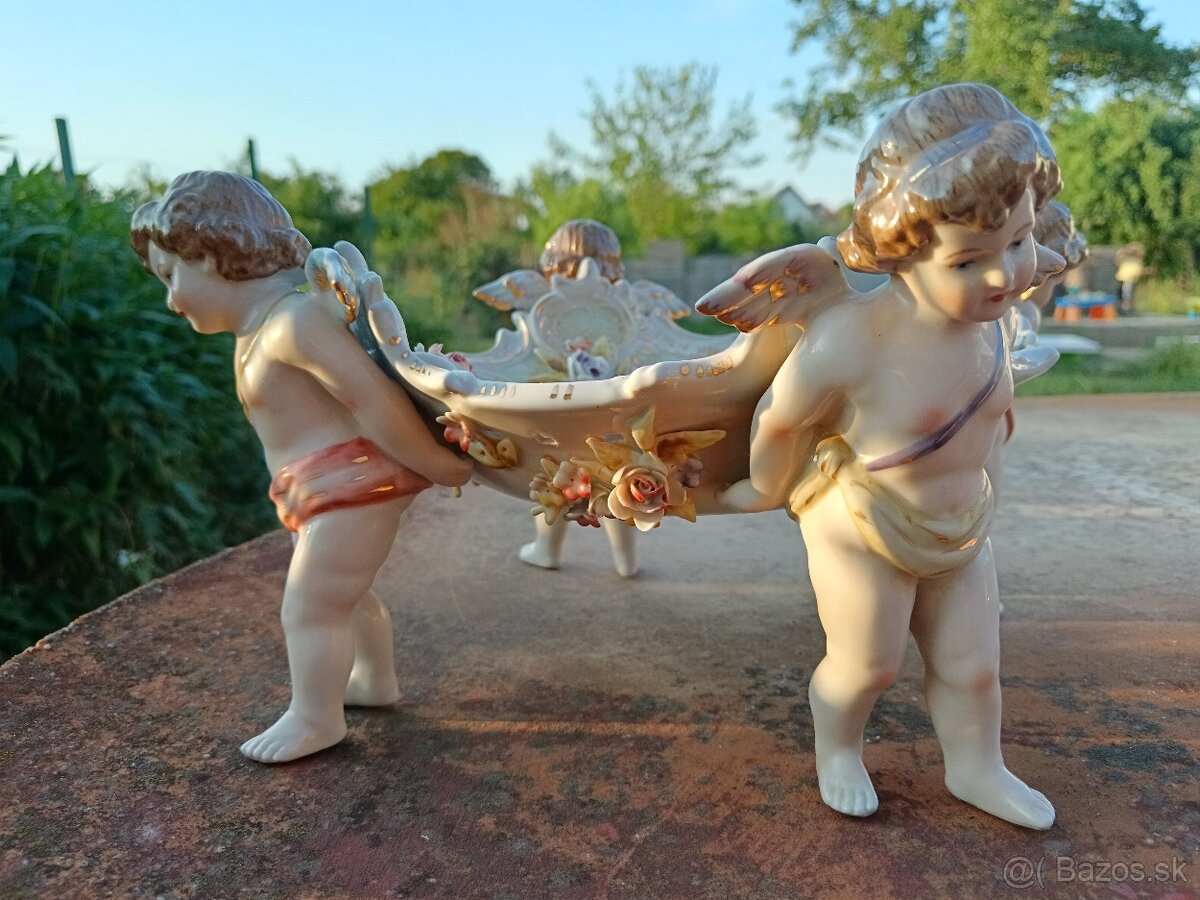 Starožitná misa s anjelmi - 7